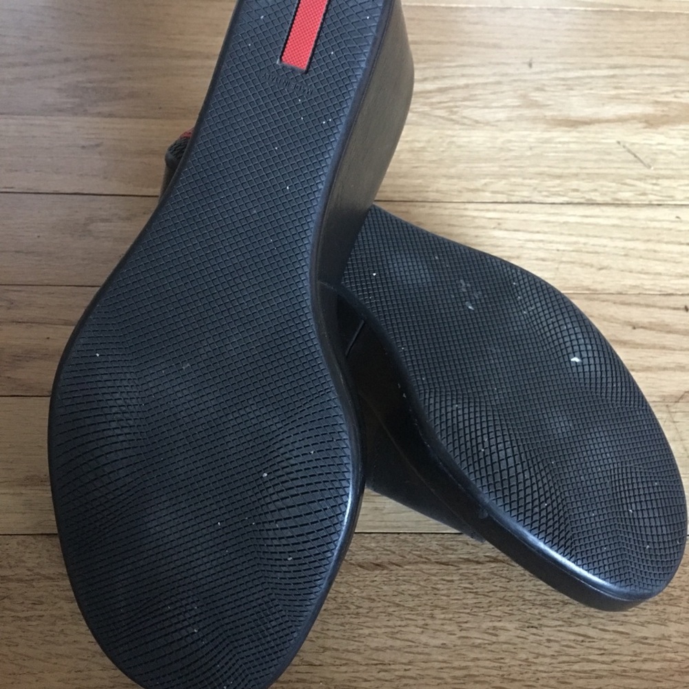 Prada vintage ladies wedges size 37.5 - Picture 2 of 7